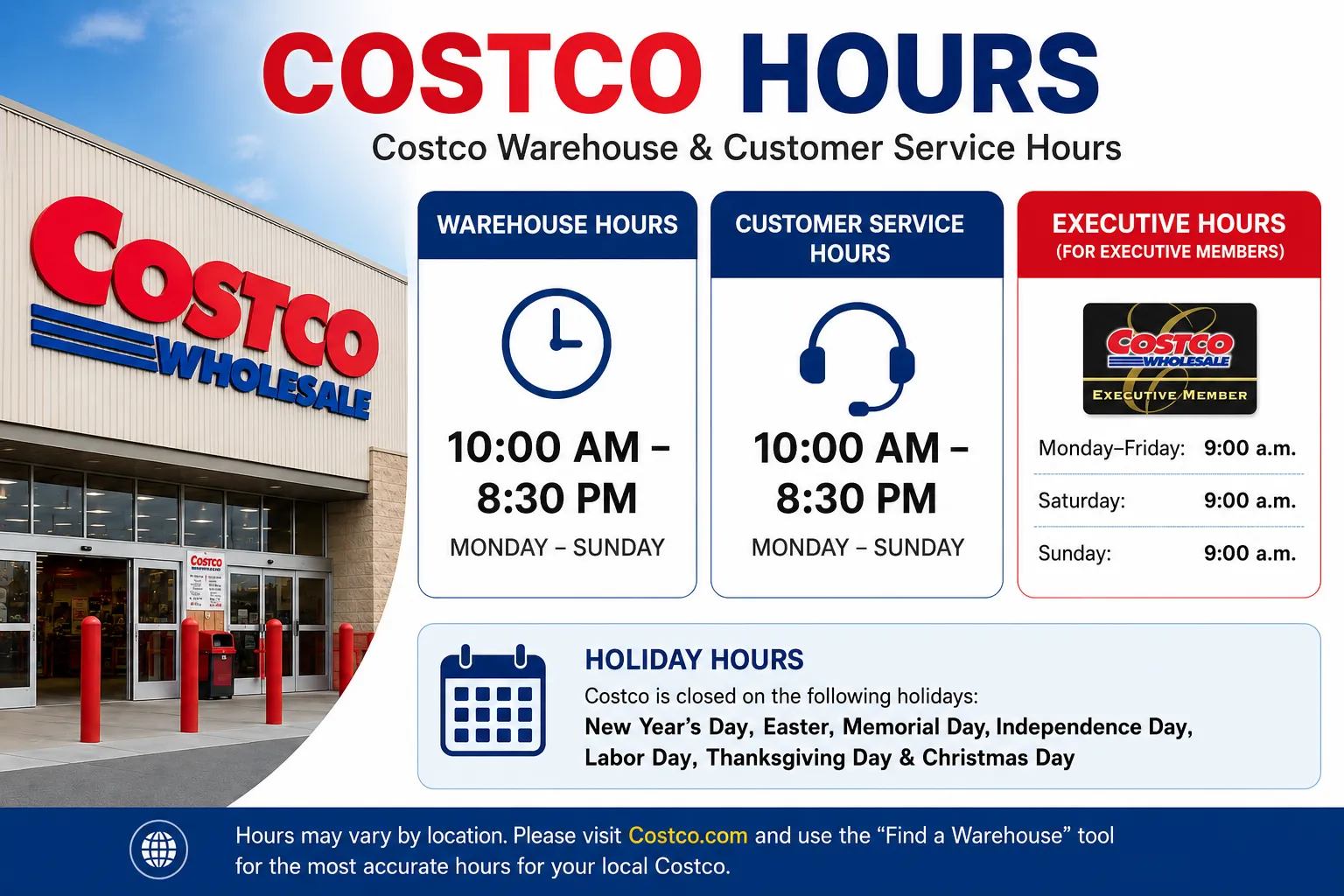 is Costco open on Labor Day