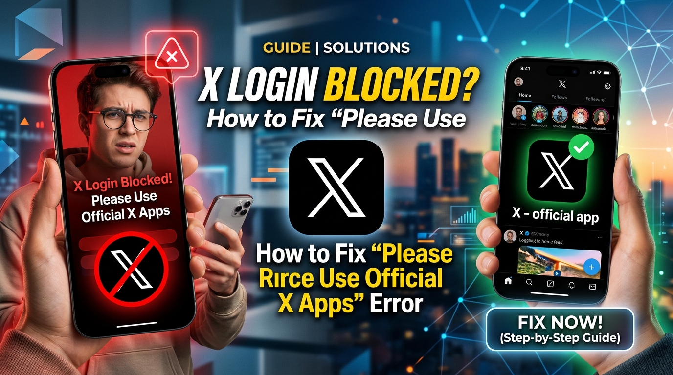 X Login Blocked? How to Fix “Please Use Official X Apps” Error
