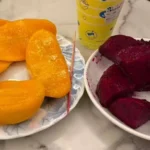Mangoes and dragon fruit related to a fruit price dispute in Ximending, Taipei